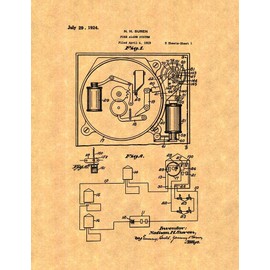 Fire-Alarm System Patent Print (5" x 7") M15275