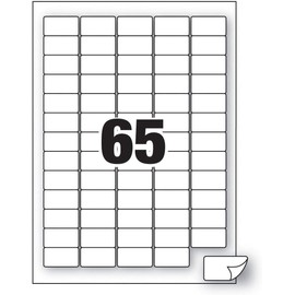indigo® Multipurpose White A4 Sticker Labels-Inkjet, Laser, Copier-Versatile Sticker Labels for FBA, UPC, Packaging, Sold, Barcodes-Waterproof and Durable, 25 Sheets-65 Label Per Sheet(38.1 x 21.2mm)