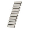20Pcs M6 Female Thread Coupling Nut Practical Rustproof Stainless Steel
