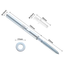 sourcing map 4 Pcs Floating Shelf Brackets Metal Hidden Shelf Support Brackets 10 x 100mm Invisible Shelf Brackets with Screws for Floating Wood Shelves