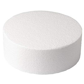 Culpitt 10" x 4" Round Cake Dummy, Straight Edge Cake Form, Practice Cake Decorating or Use for Creating Long-Lasting Displays, Smooth Polystyrene