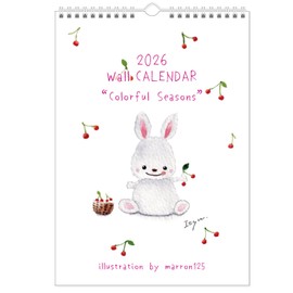 2026 A4 Vertical Calendar, Marron125, Colorfl Seasons, Wall Type, Illustration, Watercolor, Interior Calendar, IOKWCH-2026