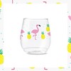 TOSSWARE POP 14oz Vino Let's Fla-mingle Series, SET OF 6,
