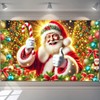 BlissYard Christmas Banner Backdrop Santa Claus Jolly St Nick Holding