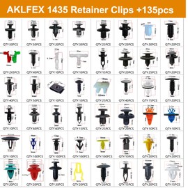 1570pcs Car Push Retainer Clips Kit Automotive Push Pins Body Clips Plastic Fasteners Kit Fender Clips 48 Most Popular Sizes Nylon Automotive Fasteners Kit for Toyota GM Ford Honda,Red