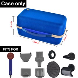 ANKHOH Case Holder Compatible with Dyson Supersonic Hair Dryer, Blow Dryer Storage Bag Fits for Dyson Supersonic Hair Dryer Limited Gift Set Edition and Accessories(Box Only-Blue