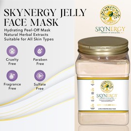 SKYNERGY Luminous 24K Gold Jelly Face Mask - Peel Off Face Mask for Skin Hydration, Radiance, Reduced Fine Lines, and Pigmentation | 30 fl oz