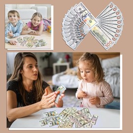 Krilucly 120 Pieces Dollar Bills Play Money Banknotes Prop Money Play Money Dummy Dollar Bills for Film Props Learning and Play for Kids