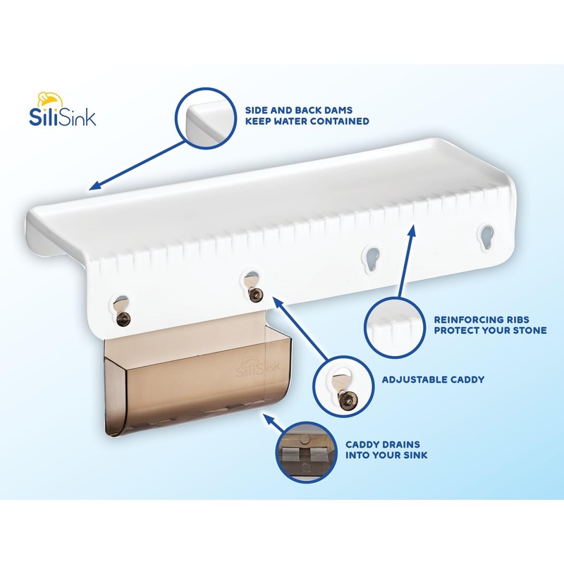 SiliSink Silicone Sink Edge Guard for Kitchen Sink - Fits