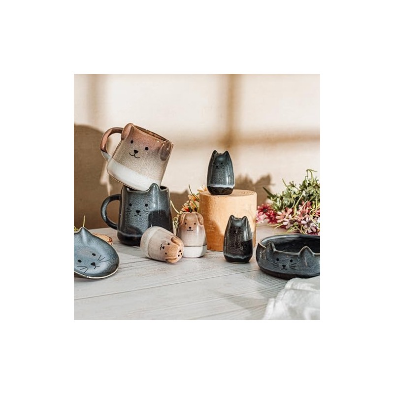 Sass & Belle Mojave Cat Tea Bag Dish - Ceramic