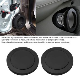 Car speaker insulation, 4 pieces door panel, rubber sound insulation, cotton, car speaker, bass ring accessories, 7.7 x 5.7 x 1 inches.