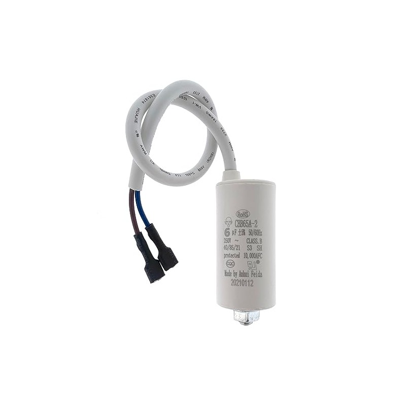 CBB65A-2 6uF 250VAC 50/60Hz Compressor Run & Start Capacitor 40/85/21