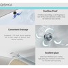 Wall Mount Corner Bathroom Sink, QISHKA 12" X 12" Square