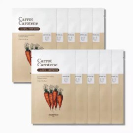 Skin Food 스킨푸드 마스크팩 당근팩 캐롯 카로틴 수분 시트 10p Skinfood Carrot Mask Pack Carrot Carotene Hydration Sheet 10p