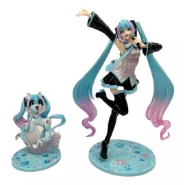 Jextech Figura Hatsune Miku Con Pequeño Pony Regalo Coleccion 21cm
