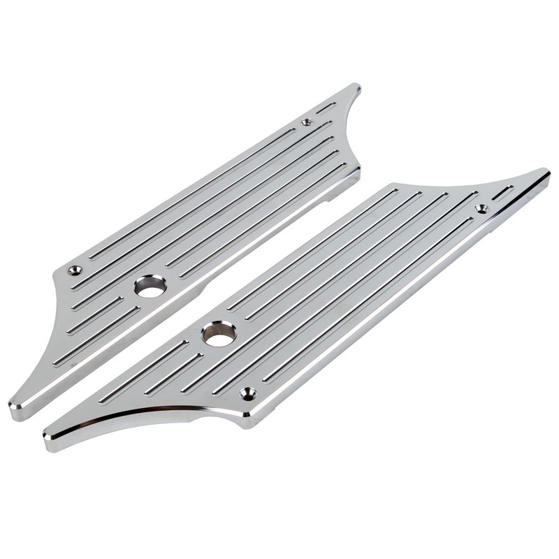 XFMT Chrome Billet Saddlebag Latch Cover For Harley Road King