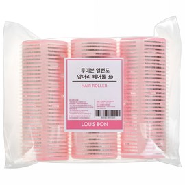 Louis Bonn heat conduction bangs hair roll, pink, 3 pieces / 루이본 열전도 앞머리 헤어롤, 핑크, 3개