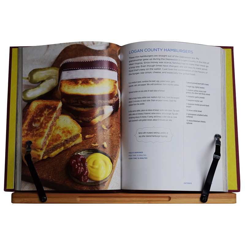 Cookbook Stand Cook Book Holder Organic Bamboo Book Stand Reading