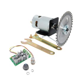 CHANCS 12V/24V 10000RPM/20000RPM 775 Electric Motor Table Saw Kit with 20A PWM Speed Controller Regulator Module Board
