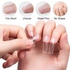 INPING Soft Gel Full Cover Nail Tips, 240PCS Short Almond
