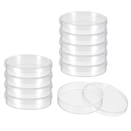 PATIKIL 60mm Plastic Petri Dishes with Lid, 10 Pcs Petri Plates Tissue Culture Plate for Lab Science Experiment, Clear