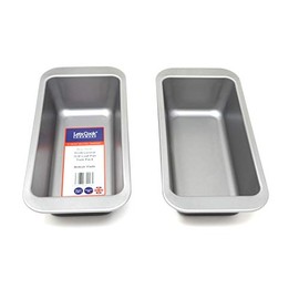 Lets Cook Cookware Professional 1LB Loaf Pan Twin Pack, 450g, British Made with Double Coated Performance Non Stick