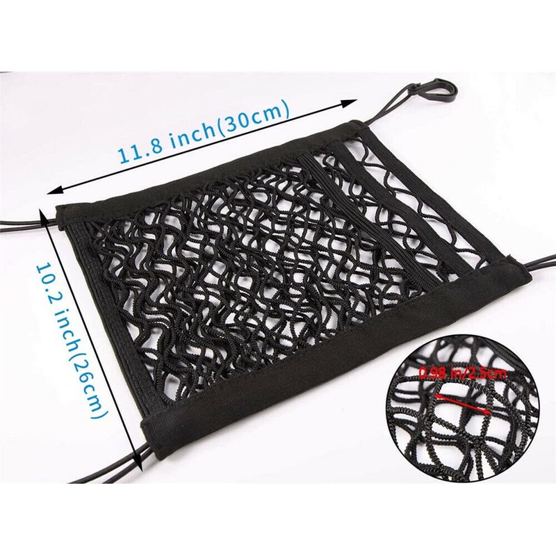3-Layer Universal Universal Car Seat Mesh Tidy Storage Net Bag
