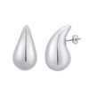 Earring Dupes Chunky Silver Hoop Earrings for Women, Girls Tear/Water