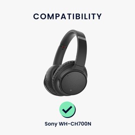 kwmobile 2X Ohrpolster kompatibel mit Sony WH-CH700N Polster - Kopfhörer Polster aus Kunstleder für Over Ear Headphones
