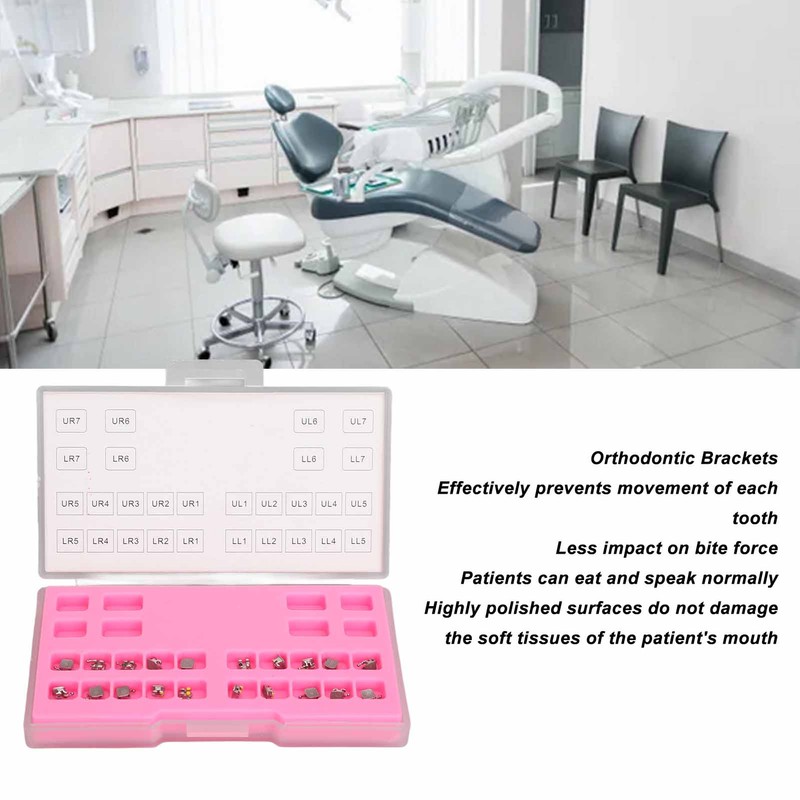 20PCS Teeth Brackets 0.022in 345 Hooks Highly Polished Professional Tooth