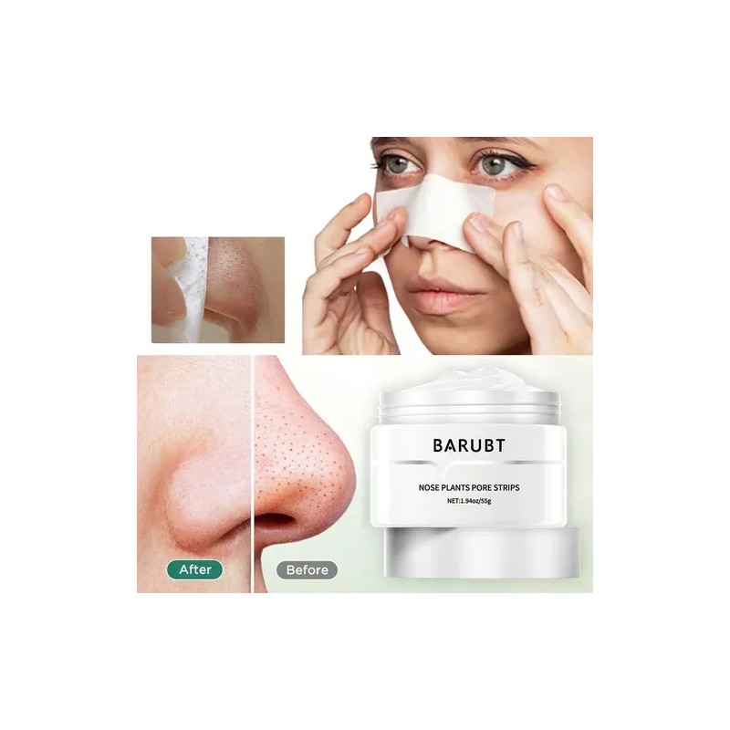 Barubt Mascarilla Para Puntos Negros 55g + 60 Pzs Papel