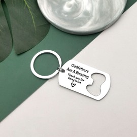 Father's Day Gift Godfather Gift from Goddaughter Godfather Keyring Keychain Bottle Opener Keyring Baptism Gift Christening Keyring Gift Thank You Gift Appreciation Gift Keychain Birthday Gift for Dad