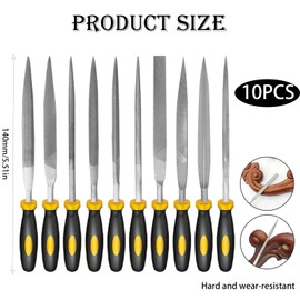 10 Pcs Metal File, Metal Files for Steel, File Set, Metal Files, Needle Files, Needle File Set, File Set for Metal, Metal File Set for Wood Metal DIY Project, Metal File Set