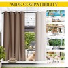 NICETOWN 2 Panels Weighted Blackout Curtains Patio Waterproof Outdoor Curtains,