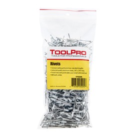 ToolPro Pop Rivets for Ceilings, White, 1/8" (500 Pack)