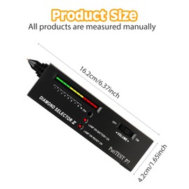 Diamond Tester, Electronic Jewellery Tester, Portable Test Tool Set, Professional High Precision Practice Diamond Selector, Jewellery Diamond Tester for Diamond, Crystal, Agate, Jade
