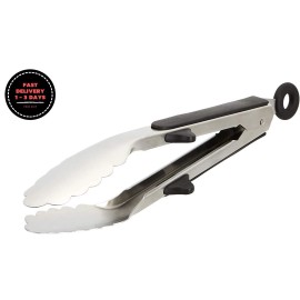 Unbranded Pinzas de cocina de acero inoxidable, agarre antideslizante