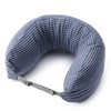 MUJI 44430934 Fitted Neck Cushion, Heather Navy x Gray, Approx.