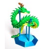 SHEETA 3D Printed Dragon Display Stand, Blue PLA Holder for