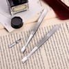 FOMIYES 2Pcs Stamp Tweezers Flat Paddle End Style Stamp Tongs