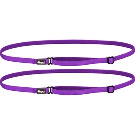 Hipsy Elastic & Adjustable Thin Running Fitness Headband Team Sport Colors Hair Band 2-Pack (Purple 2-pack)
