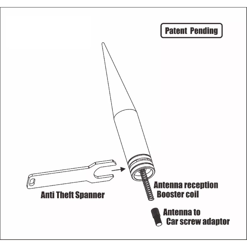 VMS RACING Anti-Theft Purple 8" TrueSpike Billet Short Stubby Antenna