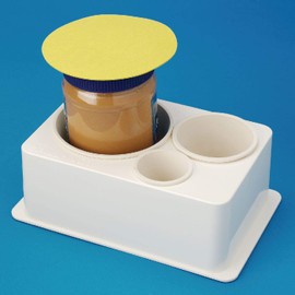 Sammons Preston - 33953 Spill-Not Jar & Bottle Opener, Jar and Bottle Opener for Those with a Weak Grip, One Handed Jar and Bottle Opener