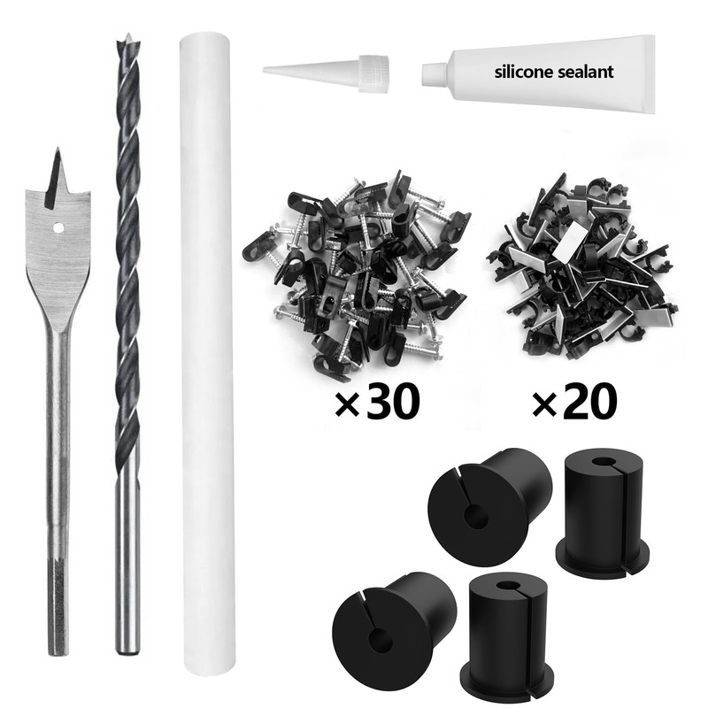 1 inch cable routing kit for starlink,4pcs wall grommet bushing