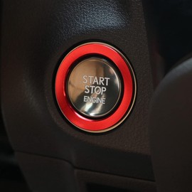 iJDMTOY Sports Red Anodized Aluminum Engine Start/Stop Push Starter Surrounding Ring Trim Compatible with Lexus Mode Models of is GS ES RX NX, etc
