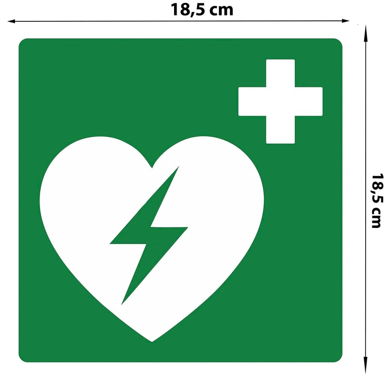 Movilideas 3 pezzi di defibrillatore PVC adesivo resistente per esterni