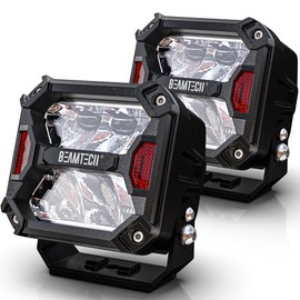 BEAMTECH LED Pods 4 Inch 120W 14400LM White Spot Beam Work Light Driving Off Road Lights for Truck SUV ATV UTV
