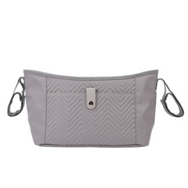 Baby Stroller Bag Large Capacity Multi Pockets Waterproof Nylon Universal Stroller Bag for Outdoors Grey