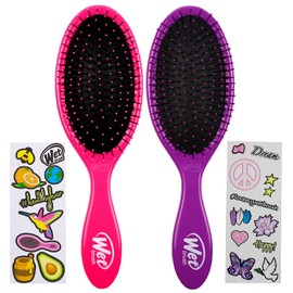 Wet Brush Original Detangler Hair Brush - Health and Peace (Pack of 2) - Exclusive Ultra-soft IntelliFlex Bristles - Glide Through Tangles With Ease For All Hair Types - Women, Men, Wet And Dry Hair