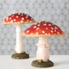 Toadstool Garden Decoration Resin Set of 2
